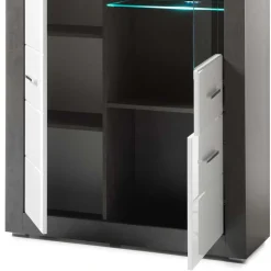 3-türiger Wohnzimmer Schrank mit Glas - Istensa^Wohnen Sale