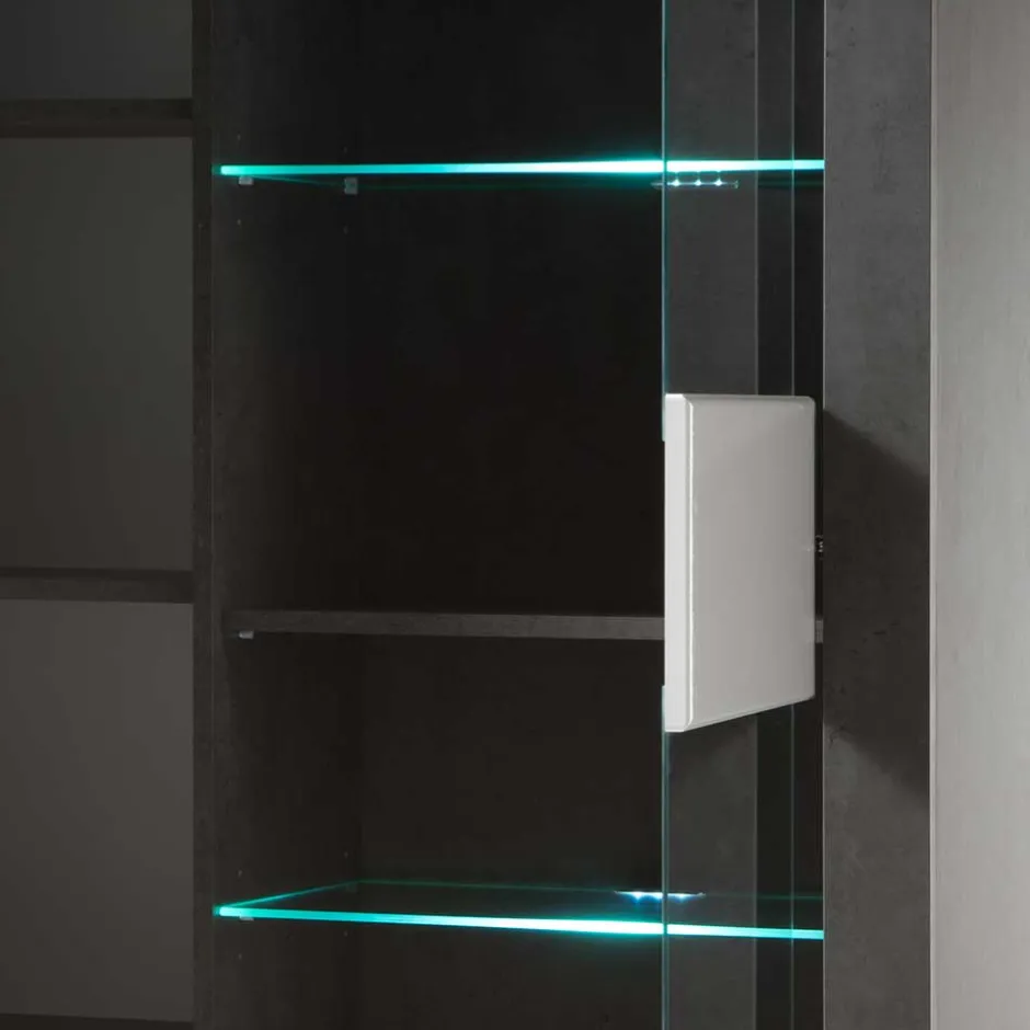 3-türiger Wohnzimmer Schrank mit Glas - Istensa^Wohnen Sale