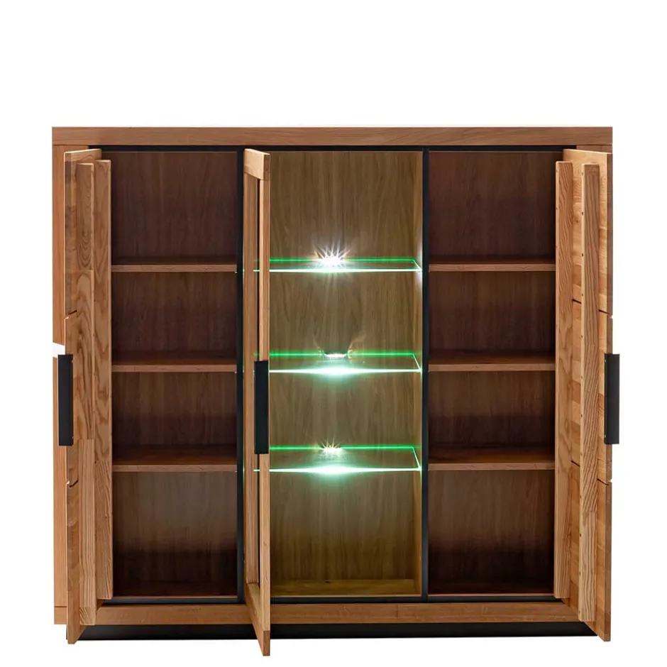 Wohnen 3-türiger Wohnzimmerschrank 153x142x40 cm - Vlacoma