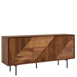 Wohnen 3-türiges Designer Sideboard aus Massivholz - Madrino
