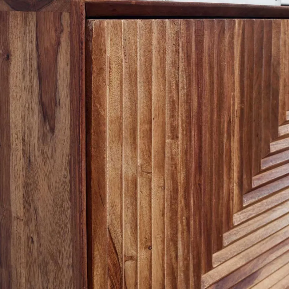 Wohnen 3-türiges Designer Sideboard aus Massivholz - Madrino