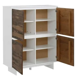Wohnen 4-türiges Highboard im Scandi Chic - Chihu