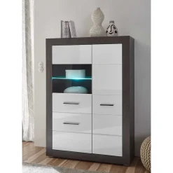 3-türiges Highboard mit Glas Einsatz - Istensa^Wohnen Online