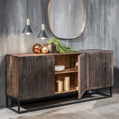 3-türiges Holz Sideboard mit Bügelgestell - Lyrica^Wohnen Discount