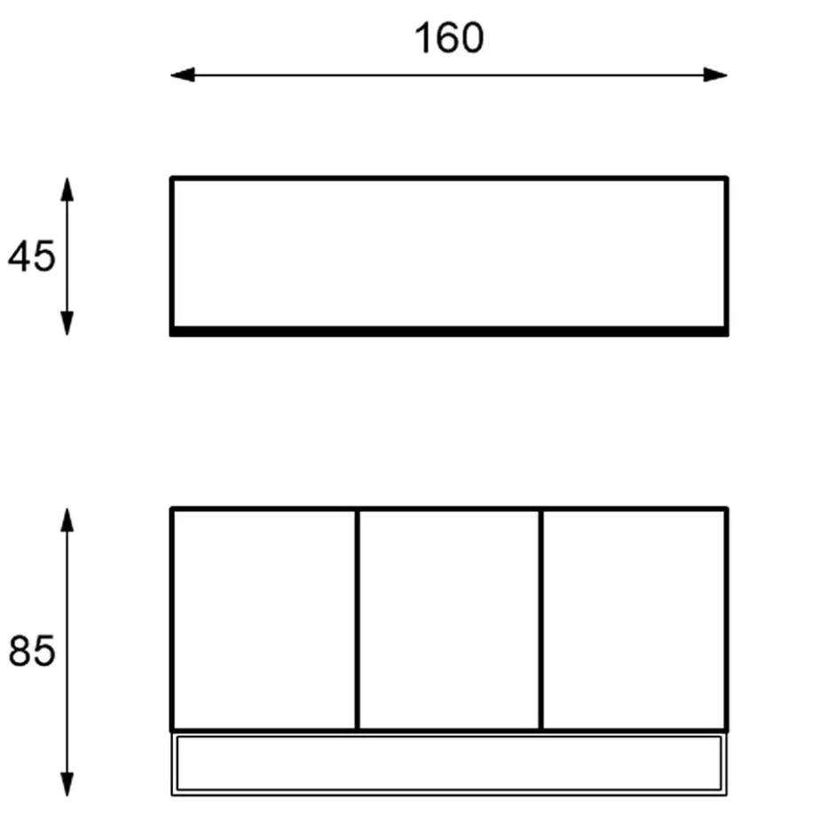 3-türiges Holz Sideboard mit Bügelgestell - Lyrica^Wohnen Discount