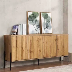 Wohnen 4-türiges Sideboard im Skandi Design - Elastian