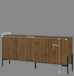 Wohnen 4-türiges Sideboard im Skandi Design - Elastian
