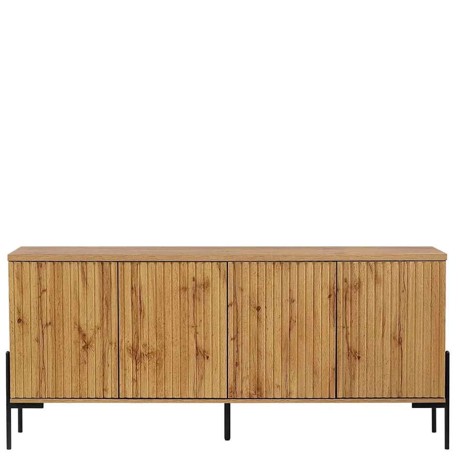 Wohnen 4-türiges Sideboard im Skandi Design - Elastian