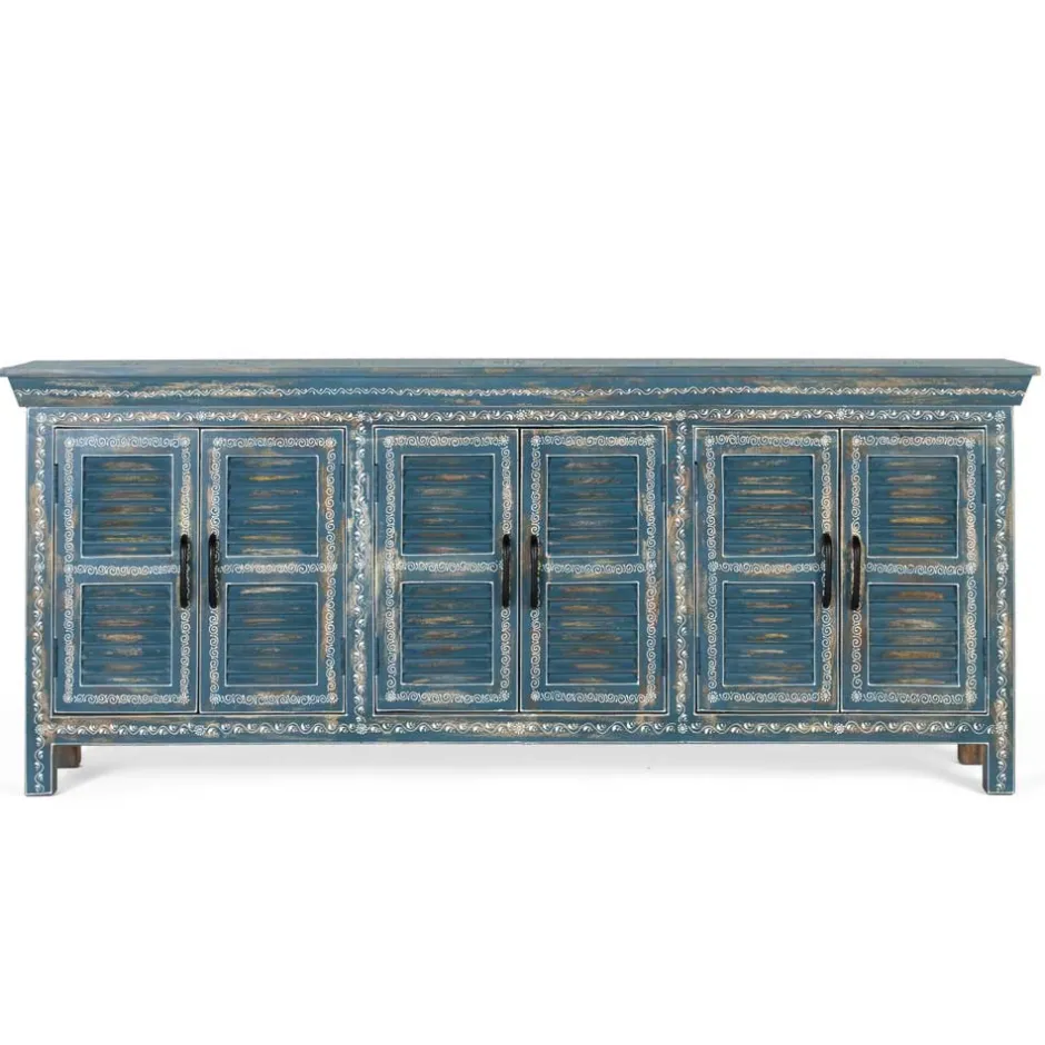 6-türiges Sideboard in Blau - Enrossino^Wohnen New