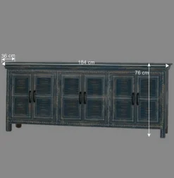 6-türiges Sideboard in Blau - Enrossino^Wohnen New