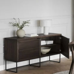 Wohnen 2-türiges Sideboard in Eiche Braun - Ekorena