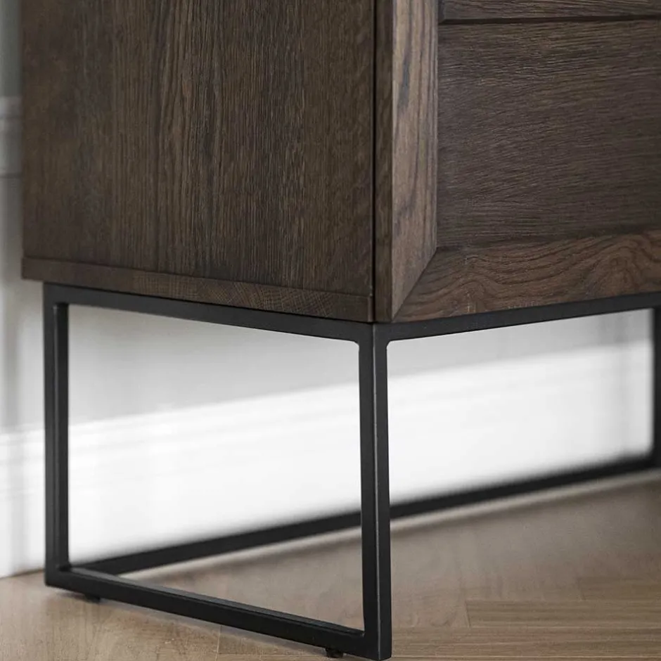 Wohnen 2-türiges Sideboard in Eiche Braun - Ekorena