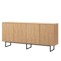 4-türiges Sideboard in Eiche Stone - Jaskin^Wohnen Discount