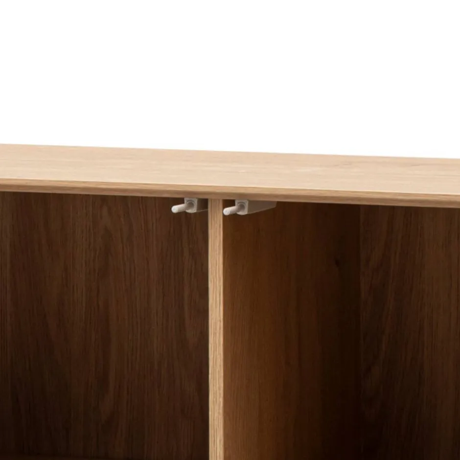 4-türiges Sideboard in Eiche Stone - Jaskin^Wohnen Discount