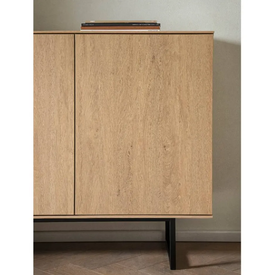 4-türiges Sideboard in Eiche Stone - Jaskin^Wohnen Discount