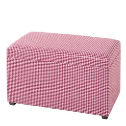 Truhe mit Hahnentritt Muster in Rot Weiß - Chetna^Wohnen Hot