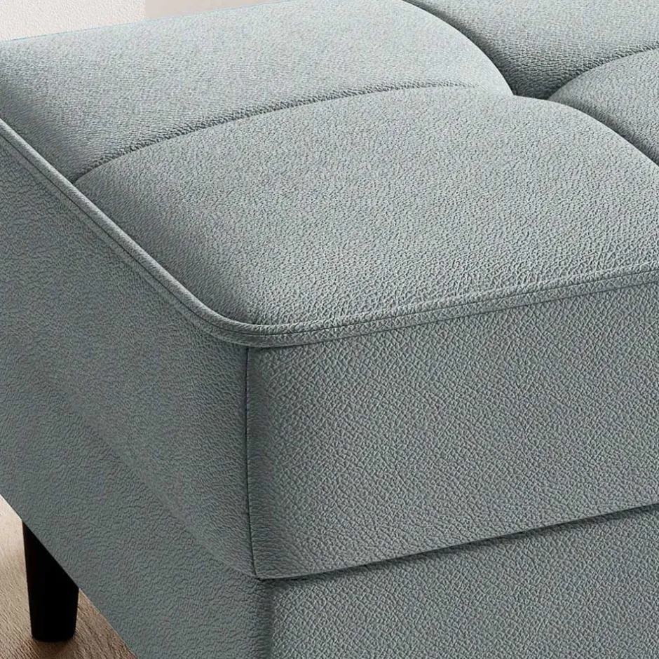 Wohnen Truhenhocker in Mintgrün Strukturstoff - Talateo