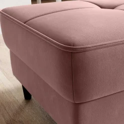 Truhen-Hocker in Rosenholz Stoffbezug - Dacura^Wohnen Outlet