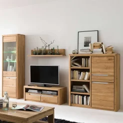 TV Anbauwand Croconia aus Wildeiche Massivholz (vierteilig)^Wohnen Hot