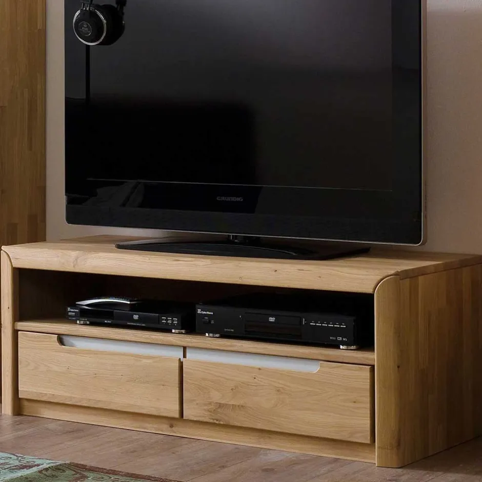 TV Anbauwand Croconia aus Wildeiche Massivholz (vierteilig)^Wohnen Hot