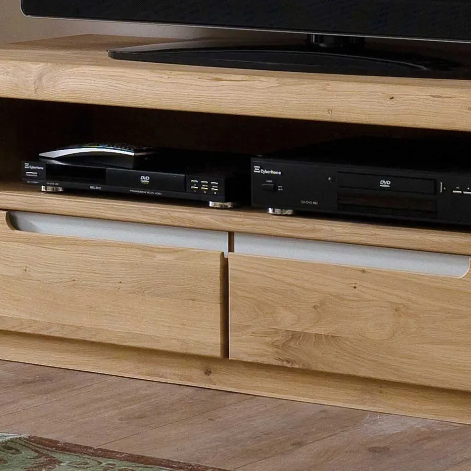 TV Anbauwand Croconia aus Wildeiche Massivholz (vierteilig)^Wohnen Hot