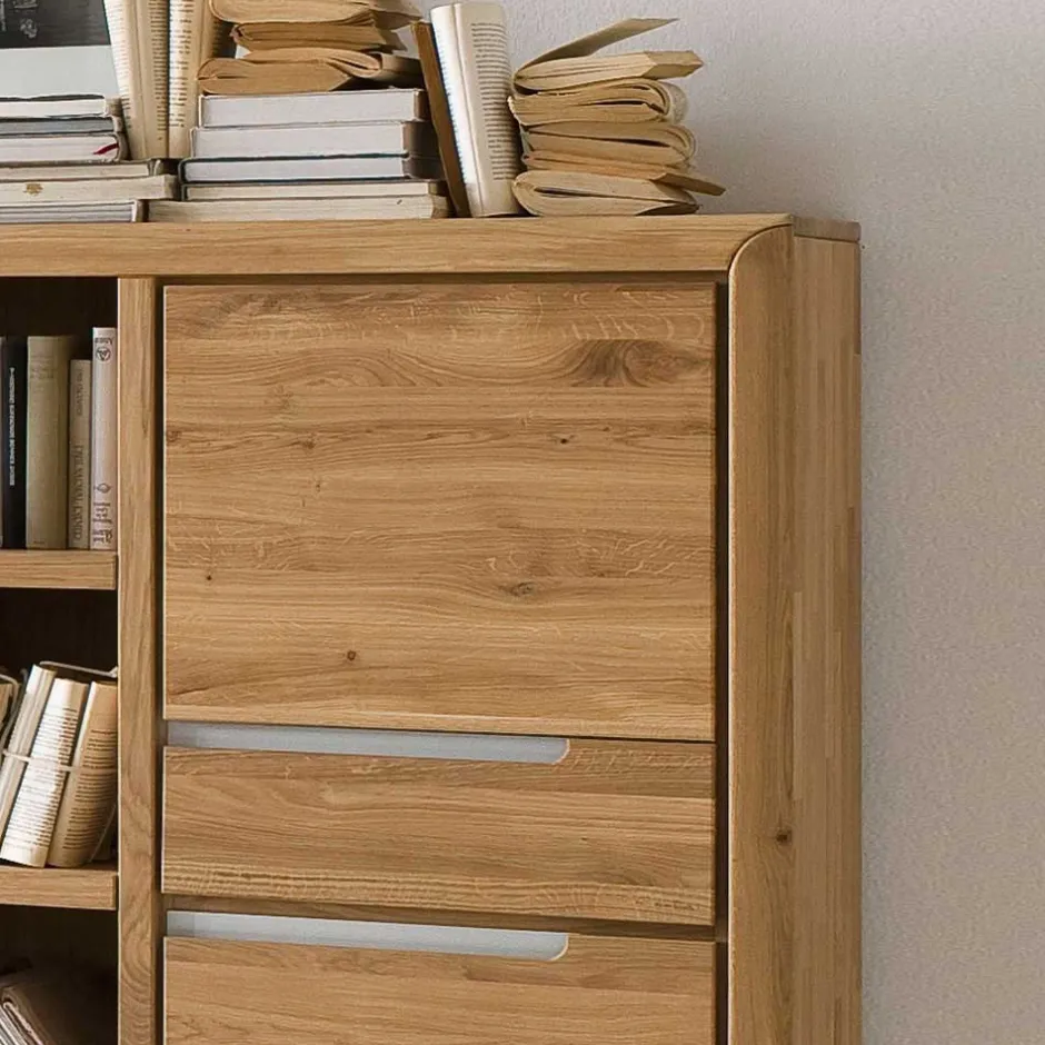 TV Anbauwand Croconia aus Wildeiche Massivholz (vierteilig)^Wohnen Hot