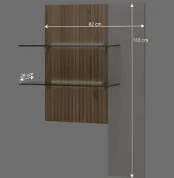 Wohnen TV Anbauwand Designmöbel Set - Miloris (dreiteilig)