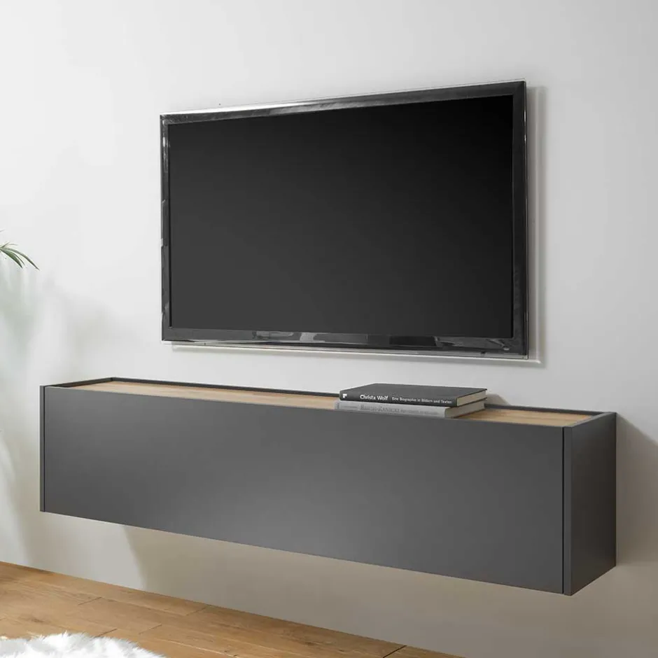 Wohnen TV Anbauwand für Fernseher hängend - Ahilav I (dreiteilig)