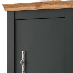 Wohnen TV Anbauwand in Anthrazit & Wildeiche - Lionel (vierteilig)