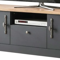 Wohnen TV Anbauwand in Anthrazit & Wildeiche - Lionel (vierteilig)