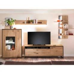 TV Anbauwand in Eicheoptik - Nikdus (vierteilig)^Wohnen