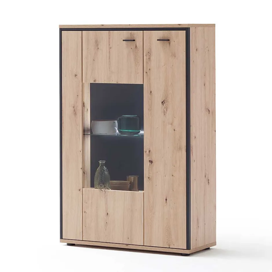 TV Anbauwand in Eicheoptik - Nikdus (vierteilig)^Wohnen