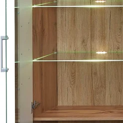 Wohnen TV Anbauwand in Schwarz & Wildeiche - Kandu (vierteilig)