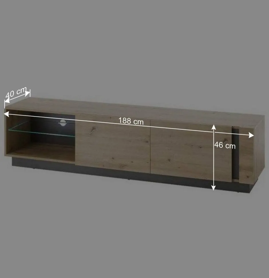 Wohnen TV Anbauwand Kombi Set - Lairian (vierteilig)