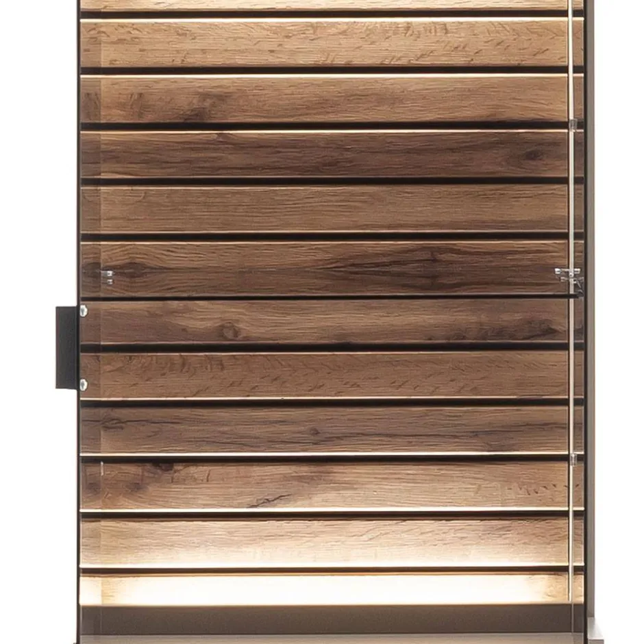 Wohnen TV Anbauwand Möbel in Grau - Teorina (dreiteilig)