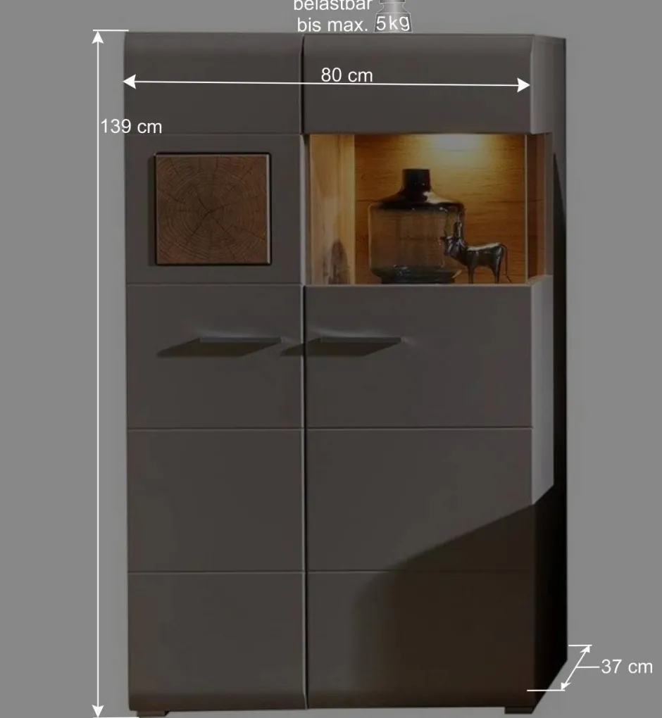 TV Anbauwand Möbel mit LED Licht - Fraguca (fünfteilig)^Wohnen Best