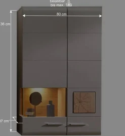 TV Anbauwand Möbel mit LED Licht - Fraguca (fünfteilig)^Wohnen Best