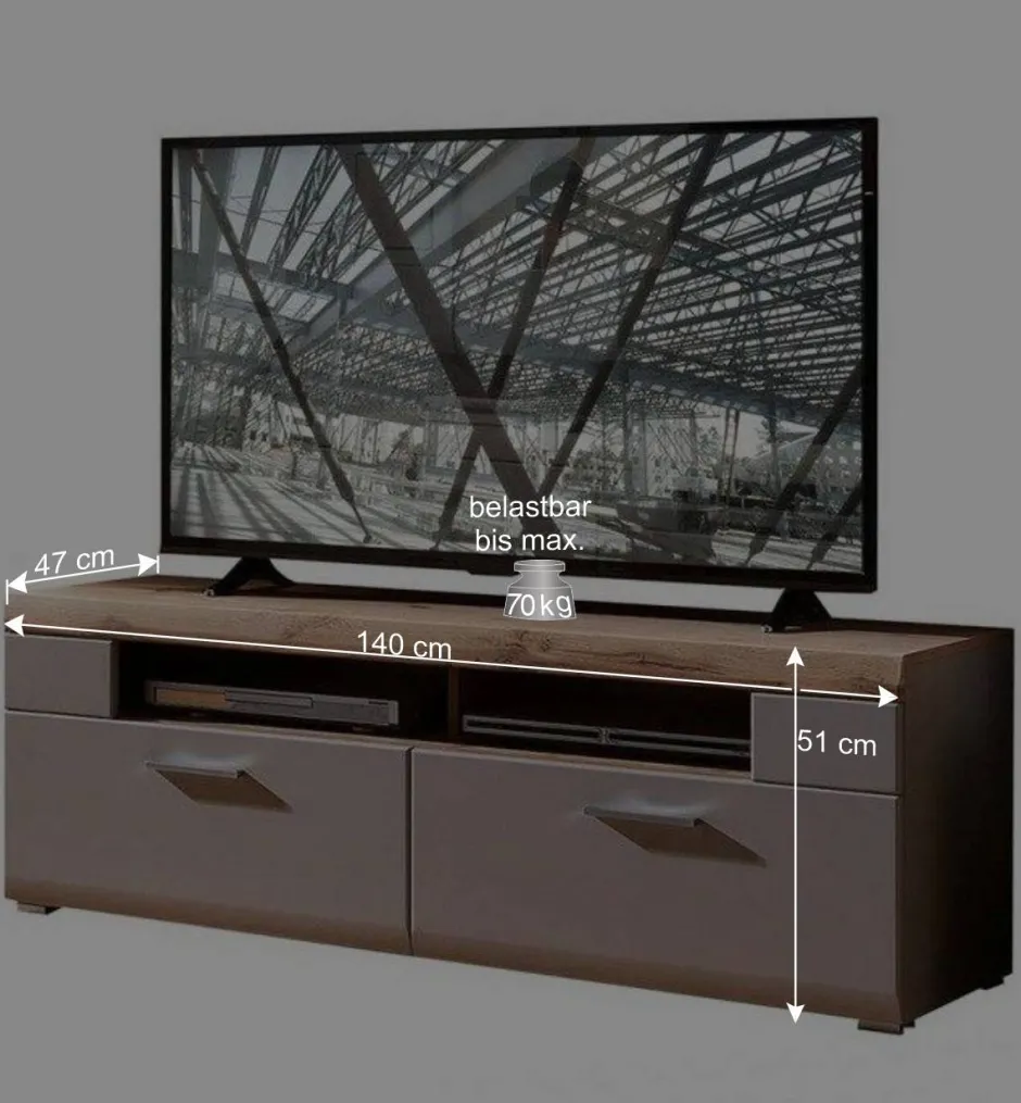 TV Anbauwand Möbel mit LED Licht - Fraguca (fünfteilig)^Wohnen Best