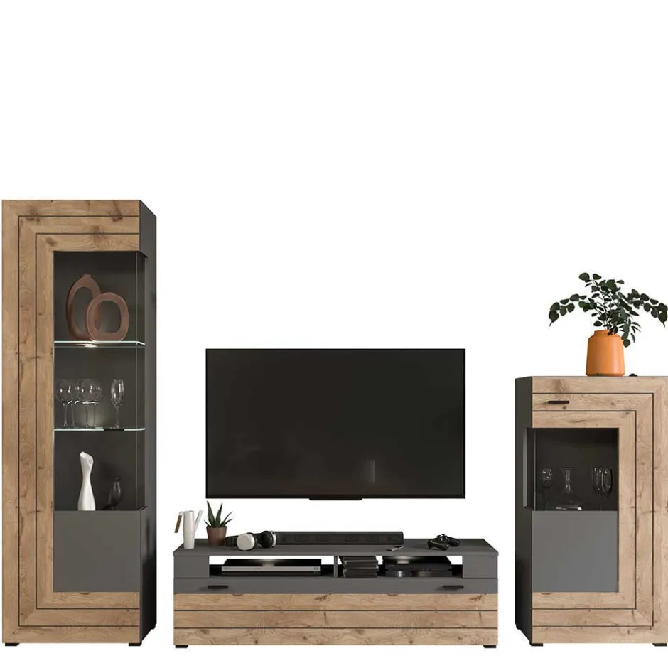 TV Anbauwand Möbel-Kombi modern - Scarlett (dreiteilig)^Wohnen