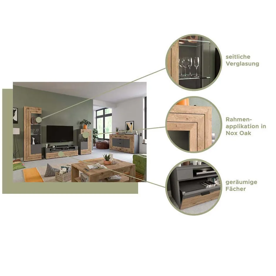 TV Anbauwand Möbel-Kombi modern - Scarlett (dreiteilig)^Wohnen