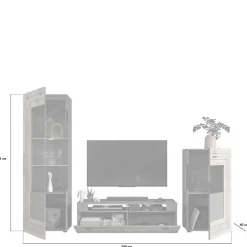TV Anbauwand Möbel-Kombi modern - Scarlett (dreiteilig)^Wohnen