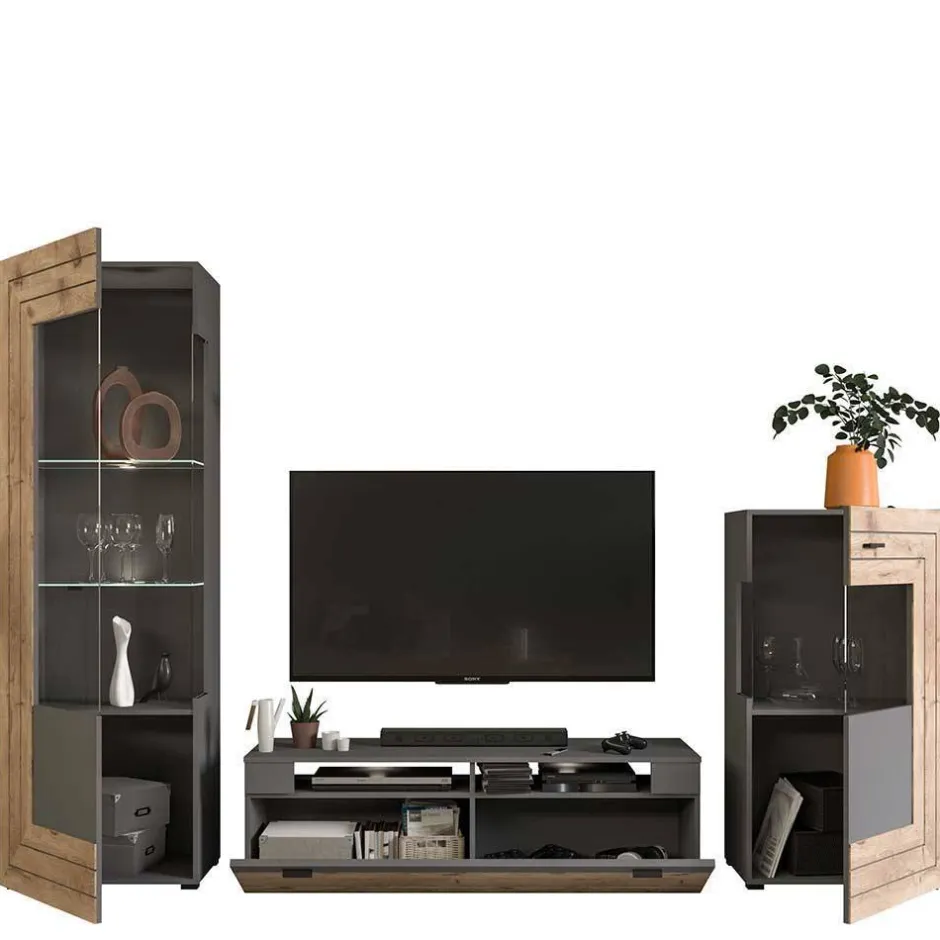 TV Anbauwand Möbel-Kombi modern - Scarlett (dreiteilig)^Wohnen