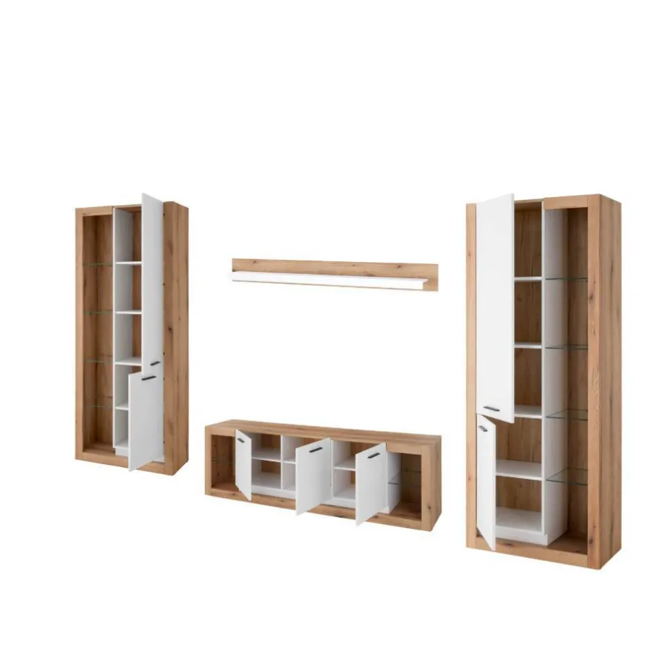 Wohnen TV Anbauwand Set - Adejano (vierteilig)