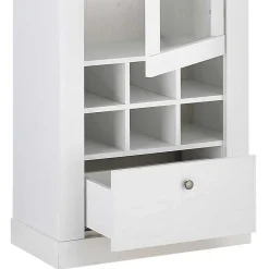 Wohnen TV Anbauwand Set in weißer Holzoptik Pinie - Liancos (vierteilig)