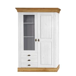 Wohnen TV Anbauwand Sibiuta in Weiß Kiefer teilmassiv (dreiteilig)