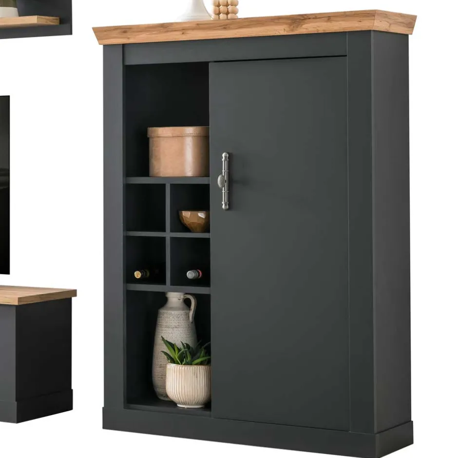 TV Anbauwand Wohnzimmermöbel Set - Lionel (vierteilig)^Wohnen New