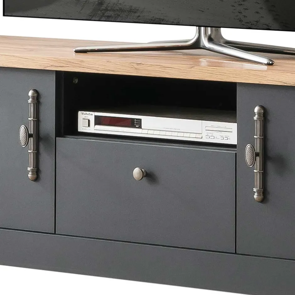 TV Anbauwand Wohnzimmermöbel Set - Lionel (vierteilig)^Wohnen New