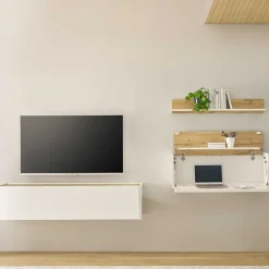 Wohnen TV Board & Regal & Sekretär hängend - Nonessia (dreiteilig)