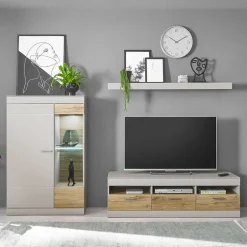Wohnen TV Board & Wandboard & Highboard - Lioscas (dreiteilig)