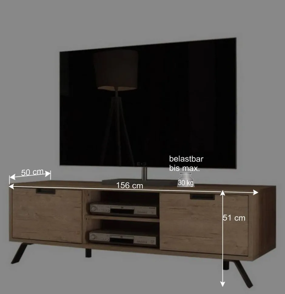TV Board im Retro Look - Rodonda^Wohnen Clearance